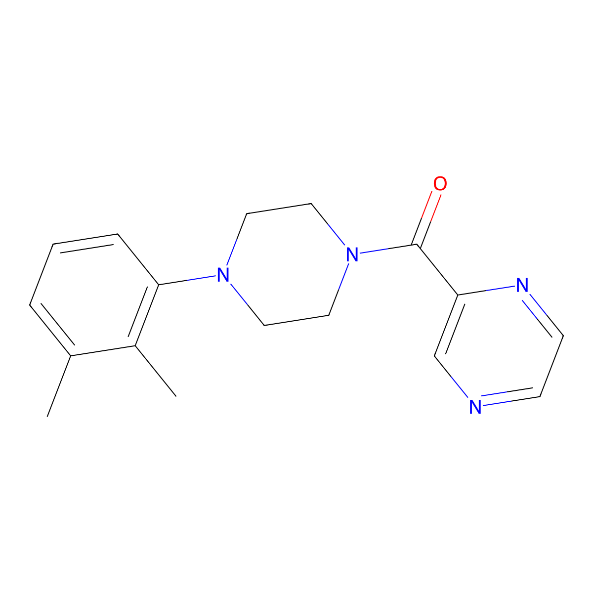 [4-(2,3-Dimethylphenyl)piperazin-1-yl]-pyrazin-2-ylmethanone molecular structure, CAS 550305-64-1
