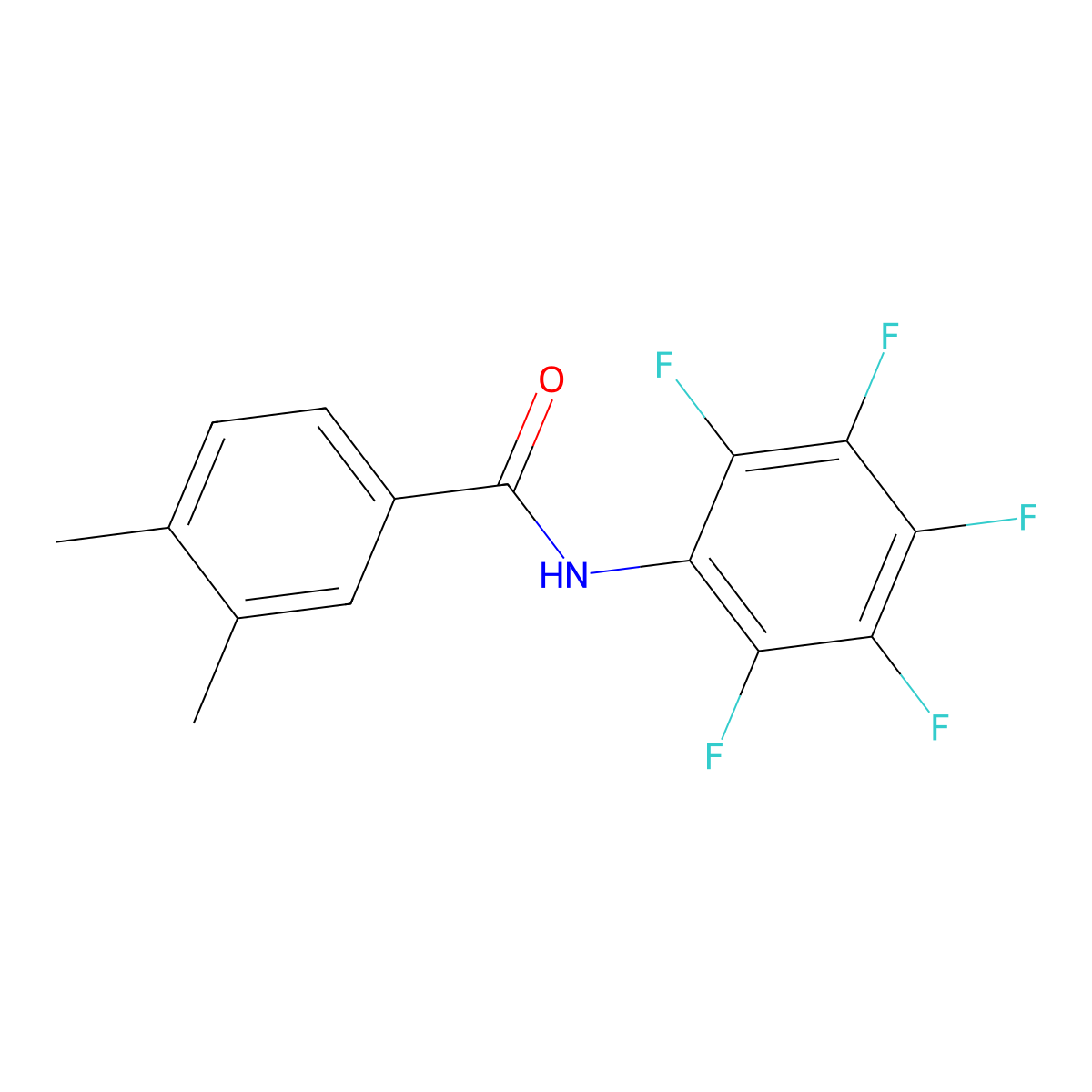 3,4-dimethyl-N-(2,3,4,5,6-pentafluorophenyl)benzamide molecular structure, CAS 550305-69-6