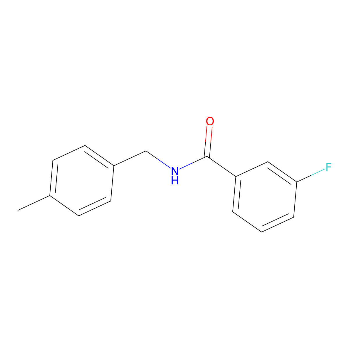3-fluoro-N-[(4-methylphenyl)methyl]benzamide molecular structure, CAS 550307-21-6