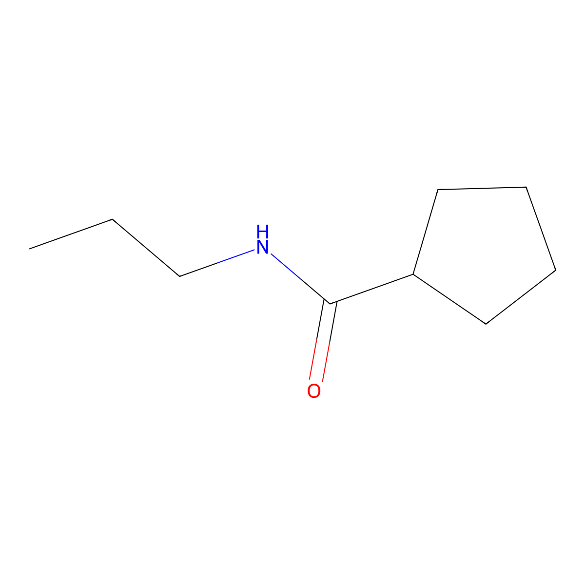 N-propylcyclopentanecarboxamide molecular structure, CAS 550308-68-4