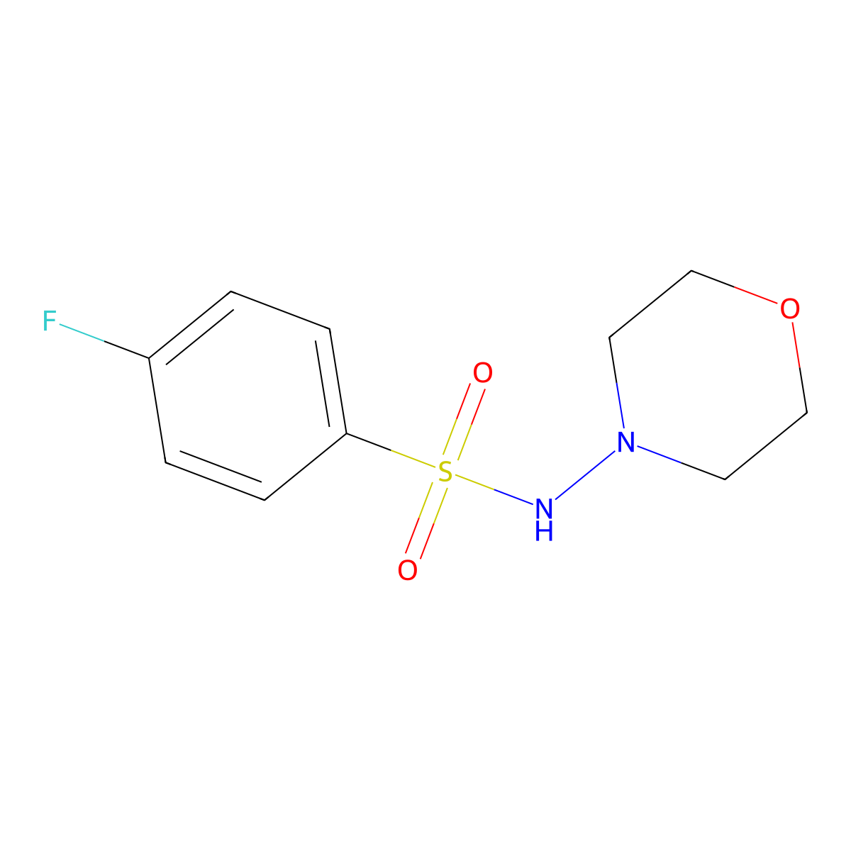 4-fluoro-N-morpholin-4-ylbenzenesulfonamide molecular structure, CAS 550308-82-2