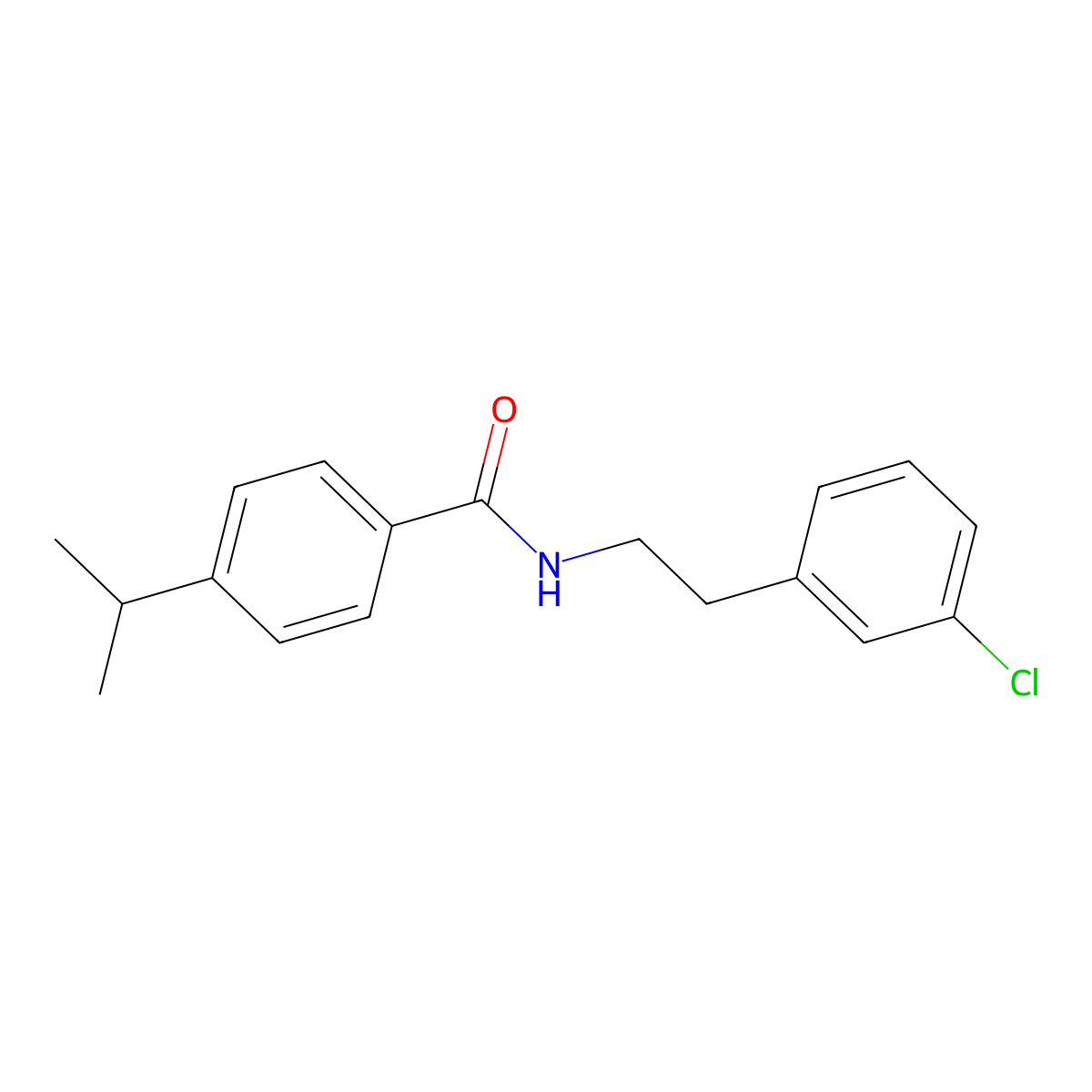 N-[2-(3-chlorophenyl)ethyl]-4-propan-2-ylbenzamide molecular structure, CAS 550309-86-9