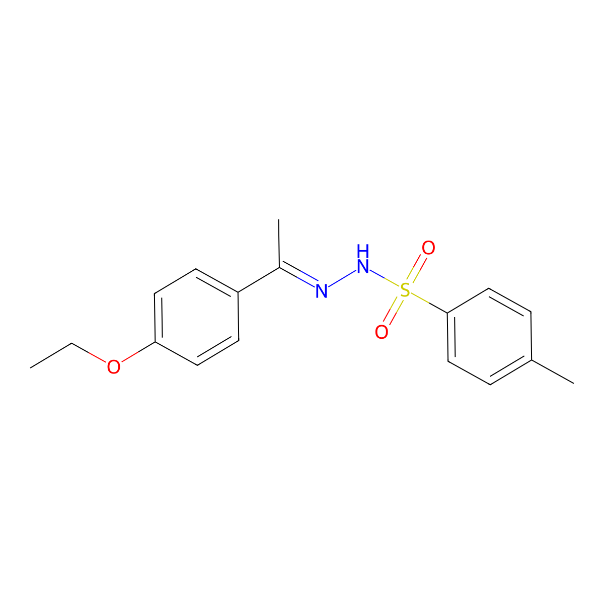 N'-[1-(4-ethoxyphenyl)ethylidene]-4-methylbenzenesulfonohydrazide molecular structure, CAS 550310-88-8