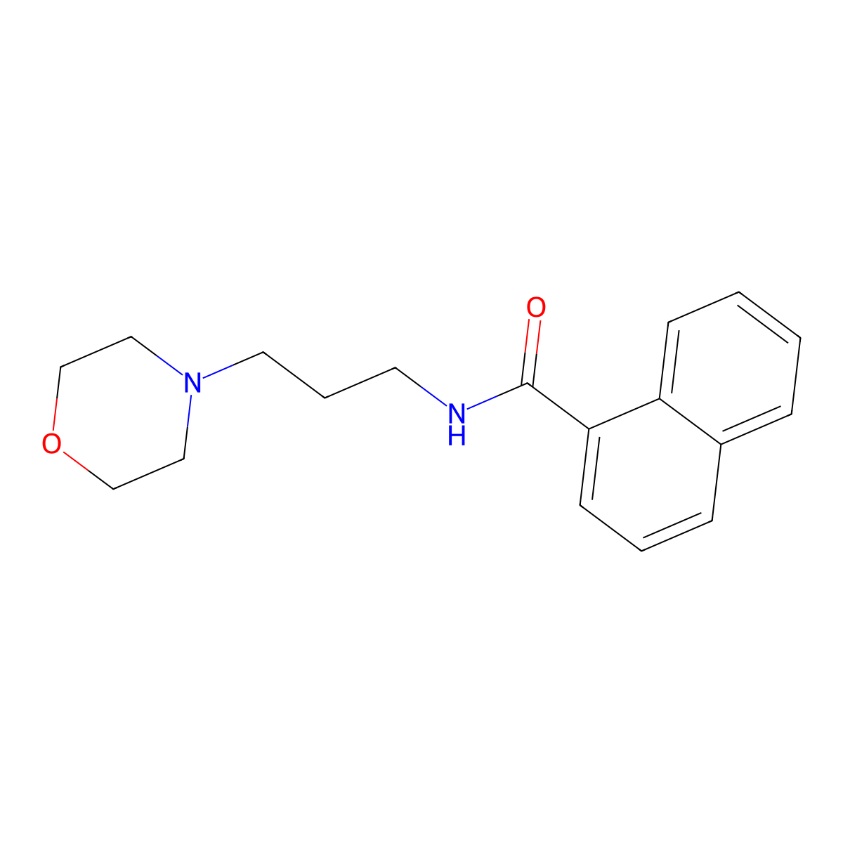 N-(3-morpholin-4-ylpropyl)naphthalene-1-carboxamide molecular structure, CAS 550311-32-5