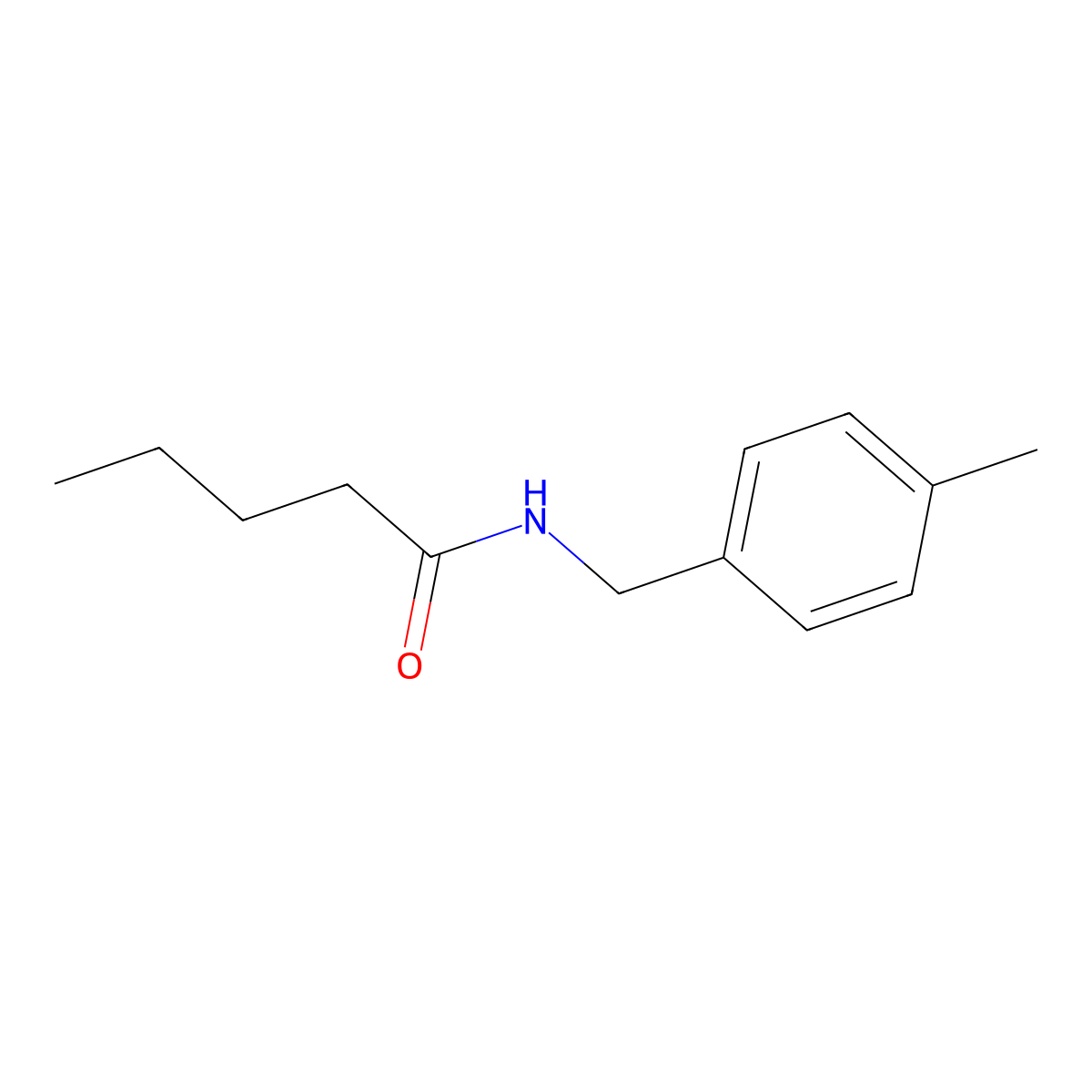 N-[(4-methylphenyl)methyl]pentanamide molecular structure, CAS 550312-20-4