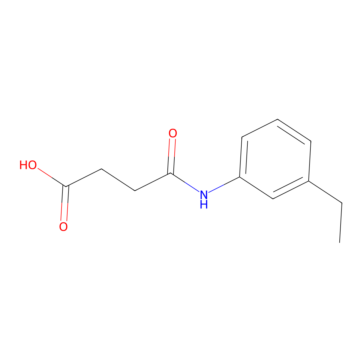 4-(3-Ethylanilino)-4-oxobutanoic acid molecular structure, CAS 550312-50-0