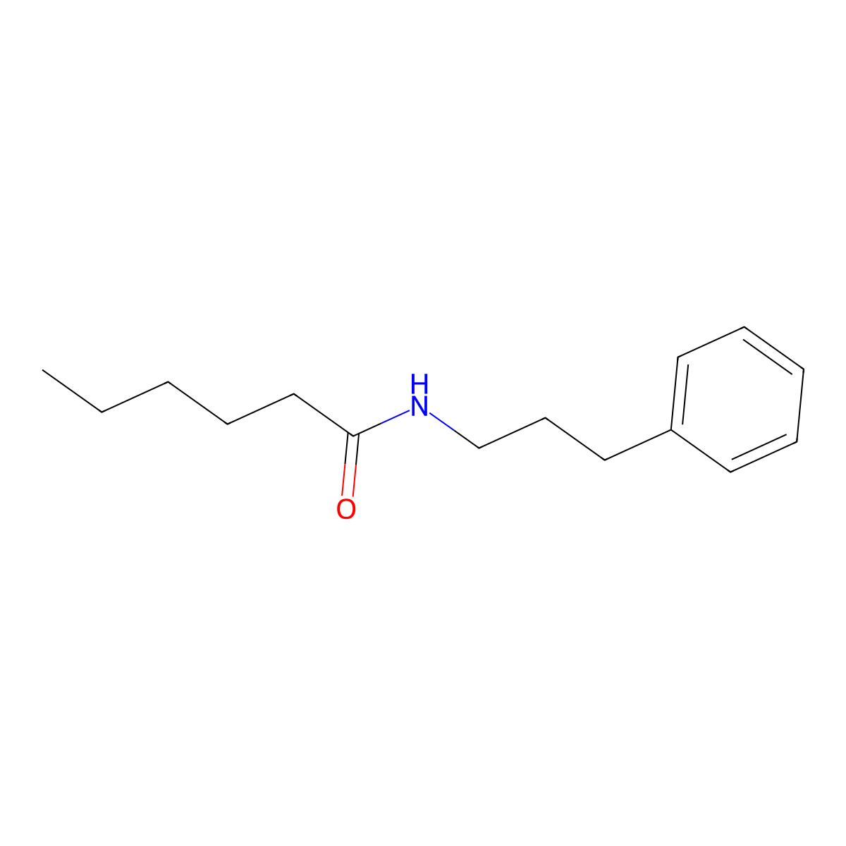 N-(3-phenylpropyl)hexanamide molecular structure, CAS 550312-67-9
