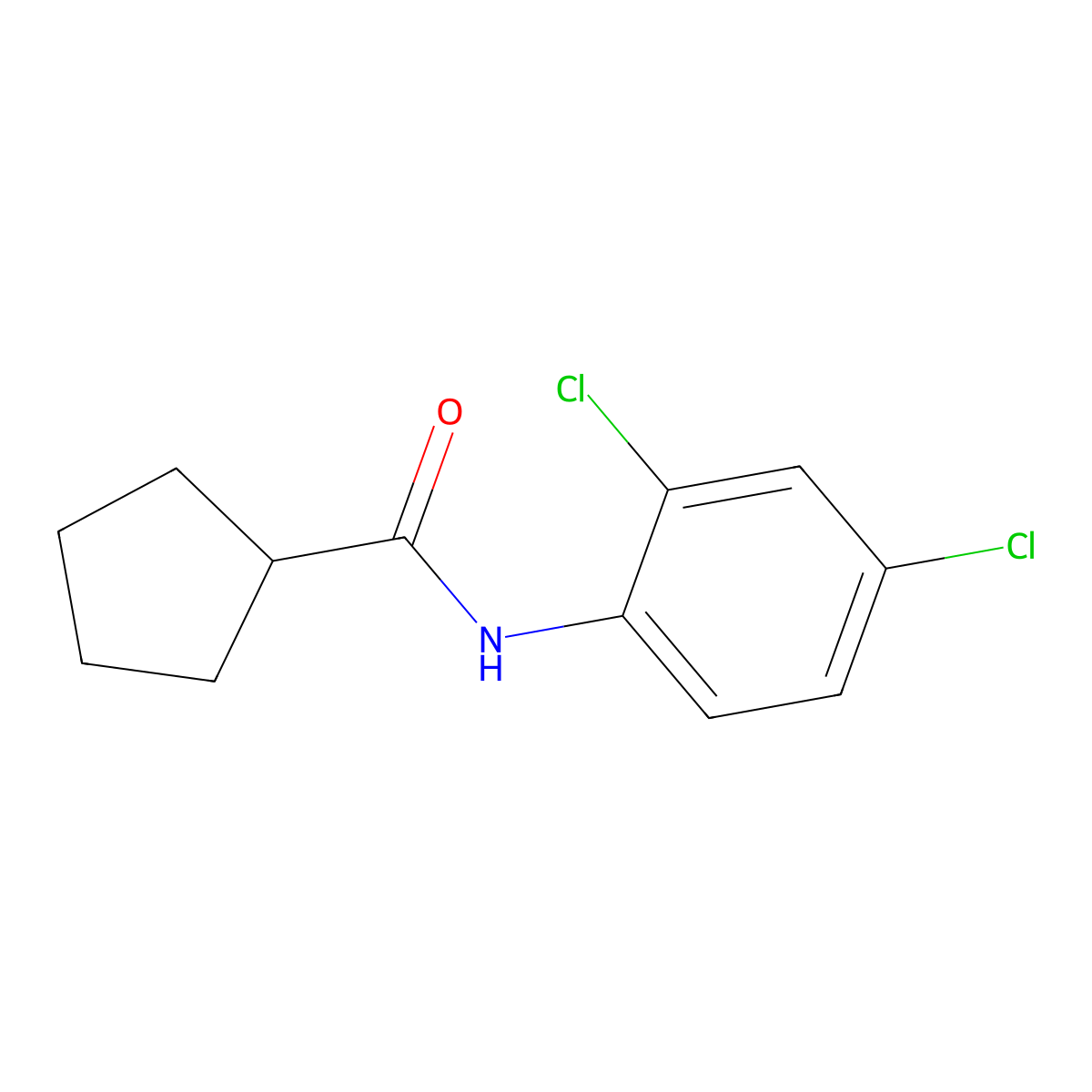 N-(2,4-dichlorophenyl)cyclopentanecarboxamide molecular structure, CAS 550313-71-8