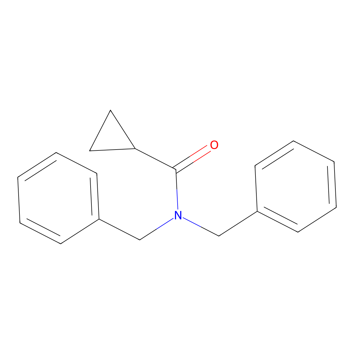 N,N-dibenzylcyclopropanecarboxamide molecular structure, CAS 550313-96-7