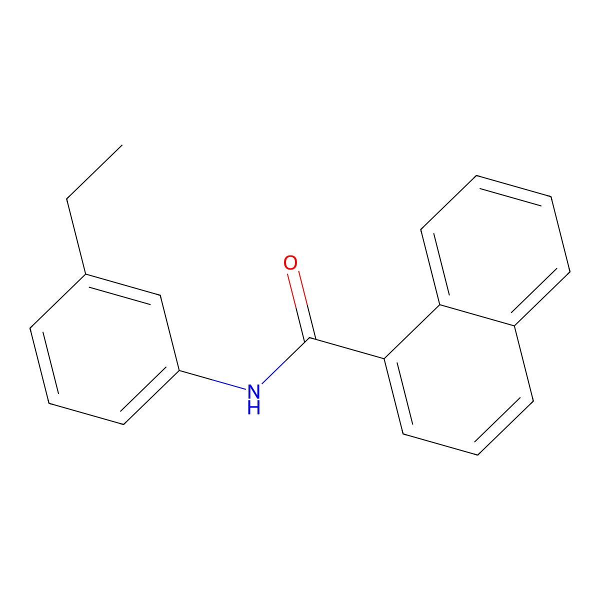 N-(3-ethylphenyl)naphthalene-1-carboxamide molecular structure, CAS 550314-34-6