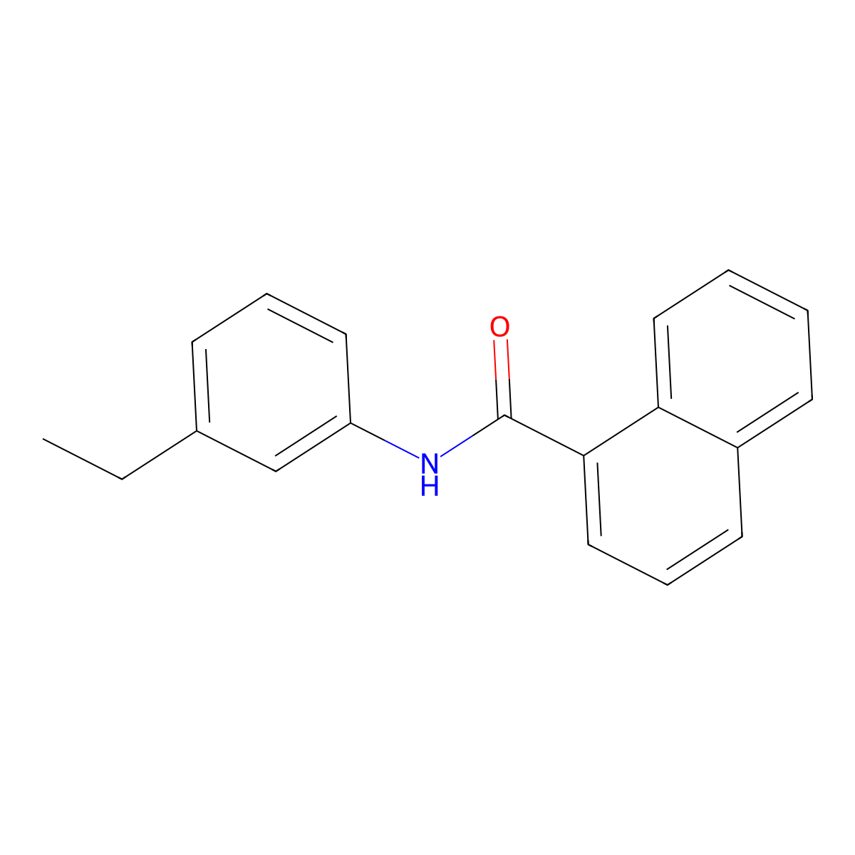 N-(3-ethylphenyl)naphthalene-1-carboxamide molecular structure, CAS 550314-34-6