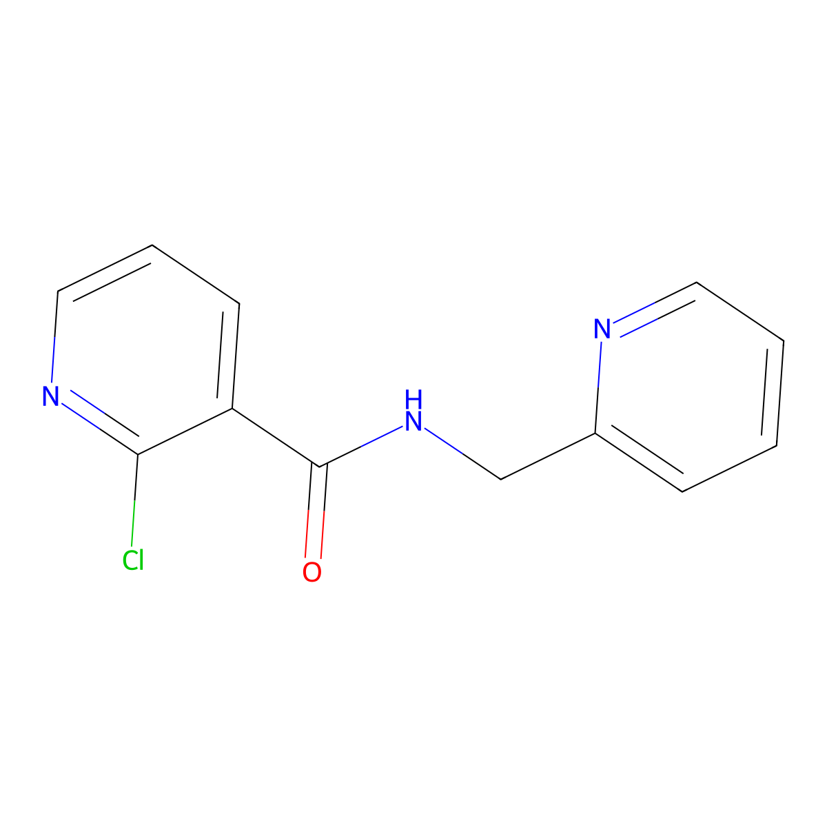 2-Chloro-N-(pyridin-2-ylmethyl)nicotinamide molecular structure, CAS 550314-43-7