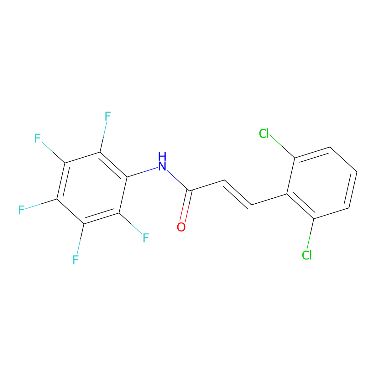 3-(2,6-Dichlorophenyl)-N-(2,3,4,5,6-pentafluorophenyl)-2-propenamide molecular structure, CAS 550314-44-8