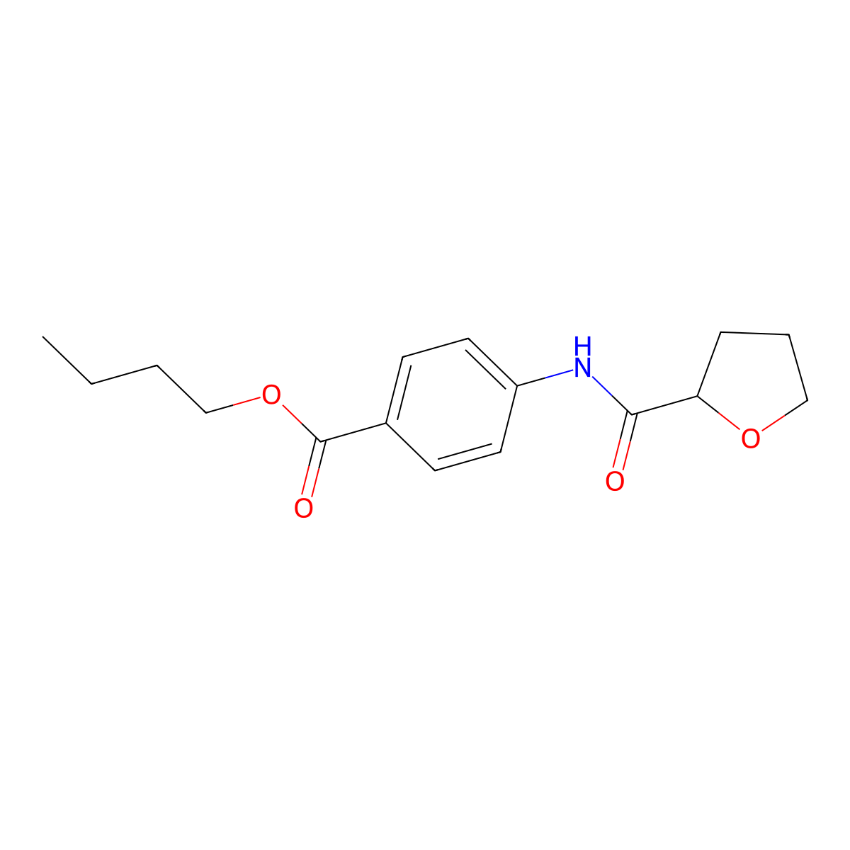 4-[[Oxo(2-oxolanyl)methyl]amino]benzoic acid butyl ester molecular structure, CAS 550315-07-6