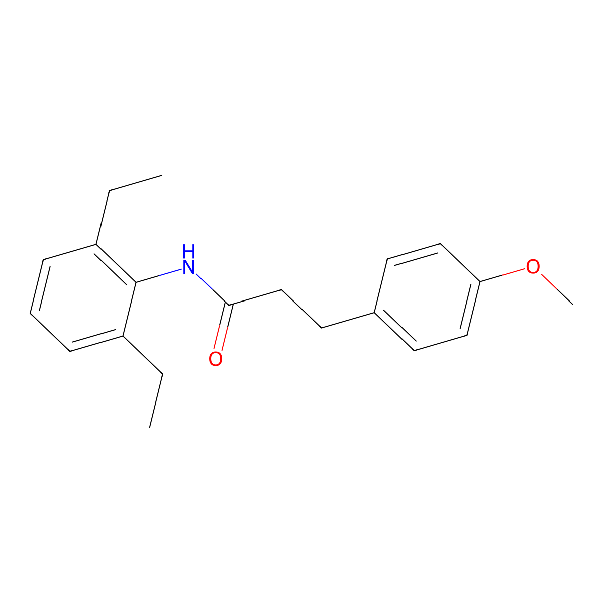 N-(2,6-diethylphenyl)-3-(4-methoxyphenyl)propanamide molecular structure, CAS 550315-13-4
