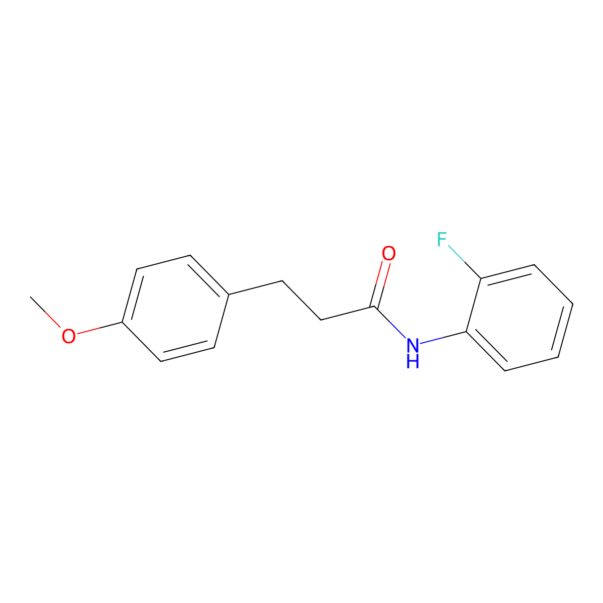 N-(2-fluorophenyl)-3-(4-methoxyphenyl)propanamide molecular structure, CAS 550315-67-8