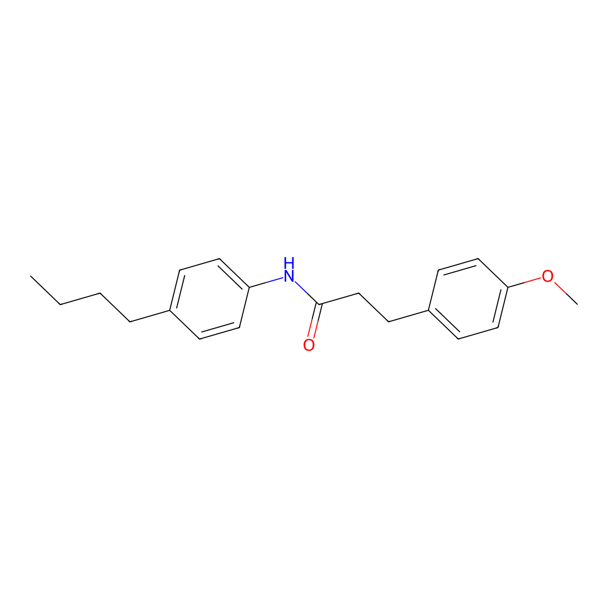 N-(4-butylphenyl)-3-(4-methoxyphenyl)propanamide molecular structure, CAS 550316-09-1