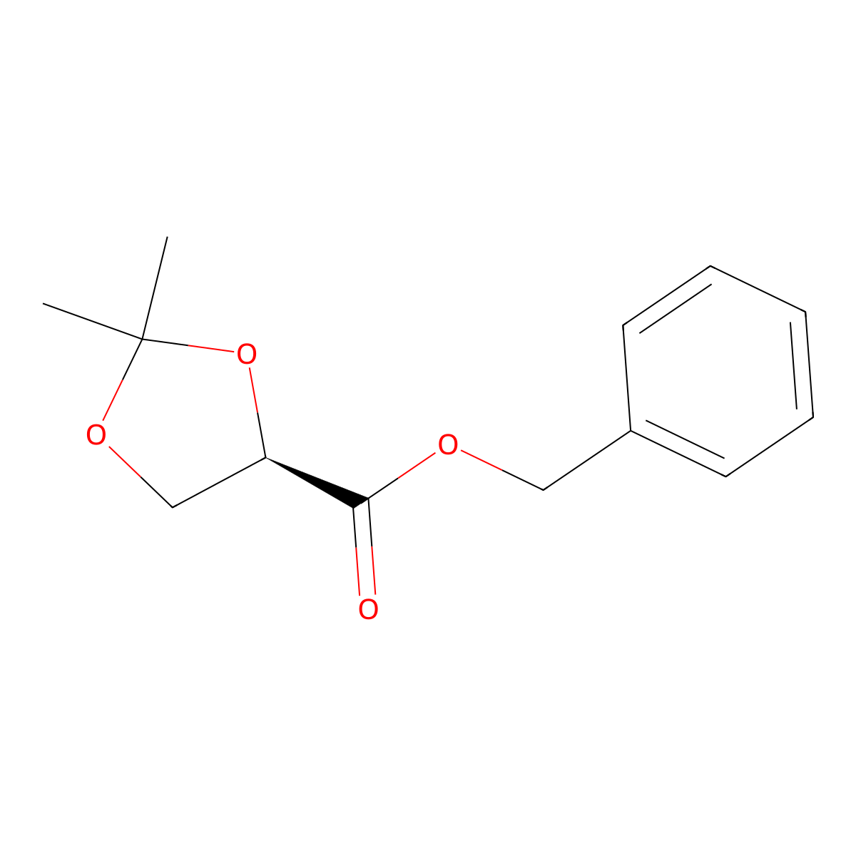 (2R)-2,3-O-Isopropylidene-D-glyceric acid benzyl ester molecular structure, CAS 55032-17-2