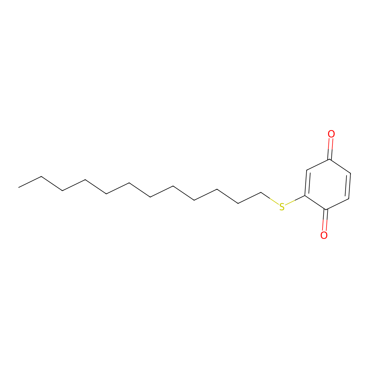 2-(Dodecylsulfanyl)-1,4-benzoquinone molecular structure, CAS 55034-75-8