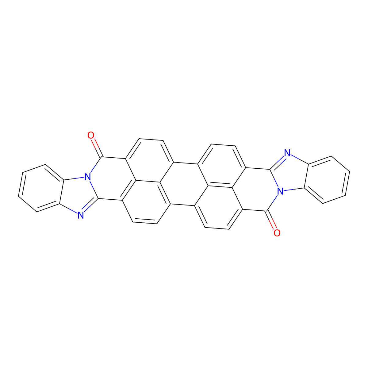 N,N'-Diphenylglyoxaline-3,4,9,10-perylenetetracarboxylic acid diacidamide molecular structure, CAS 55034-79-2
