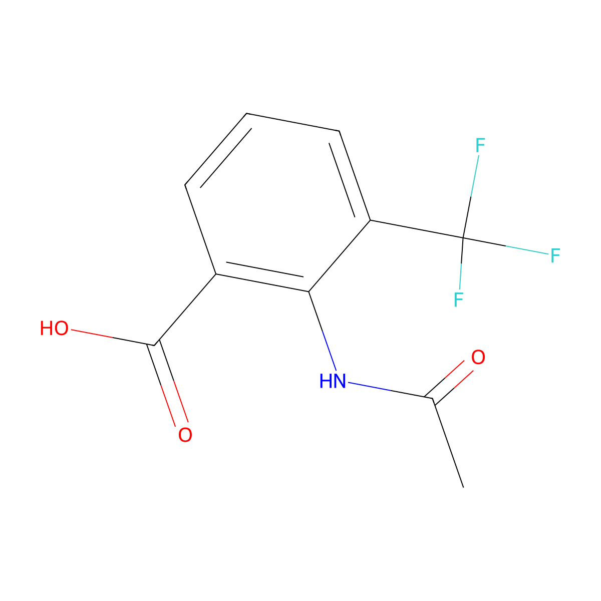 2-acetamido-3-(trifluoromethyl)benzoic Acid molecular structure, CAS 550346-20-8