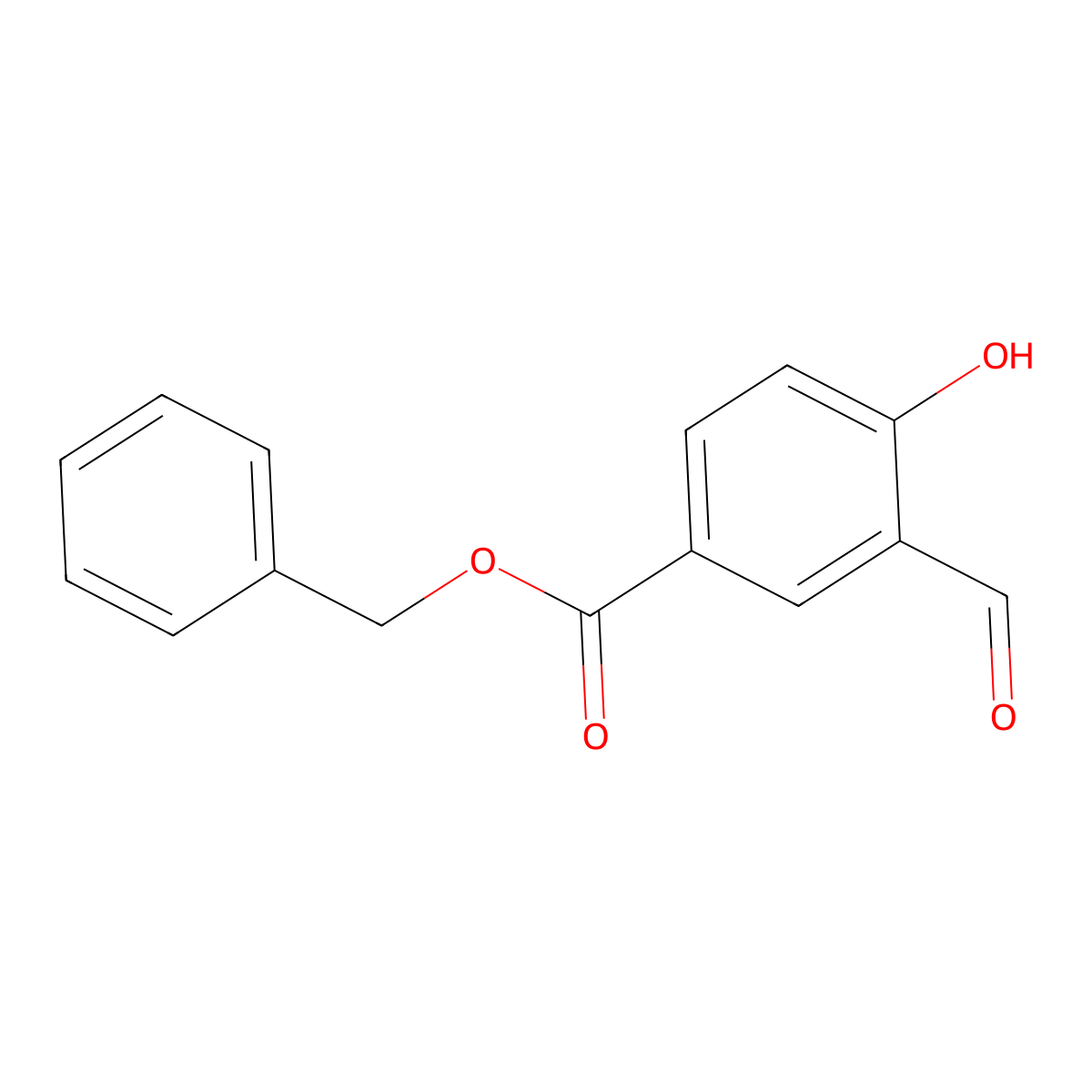 Benzyl 3-formyl-4-hydroxybenzoate molecular structure, CAS 550346-26-4