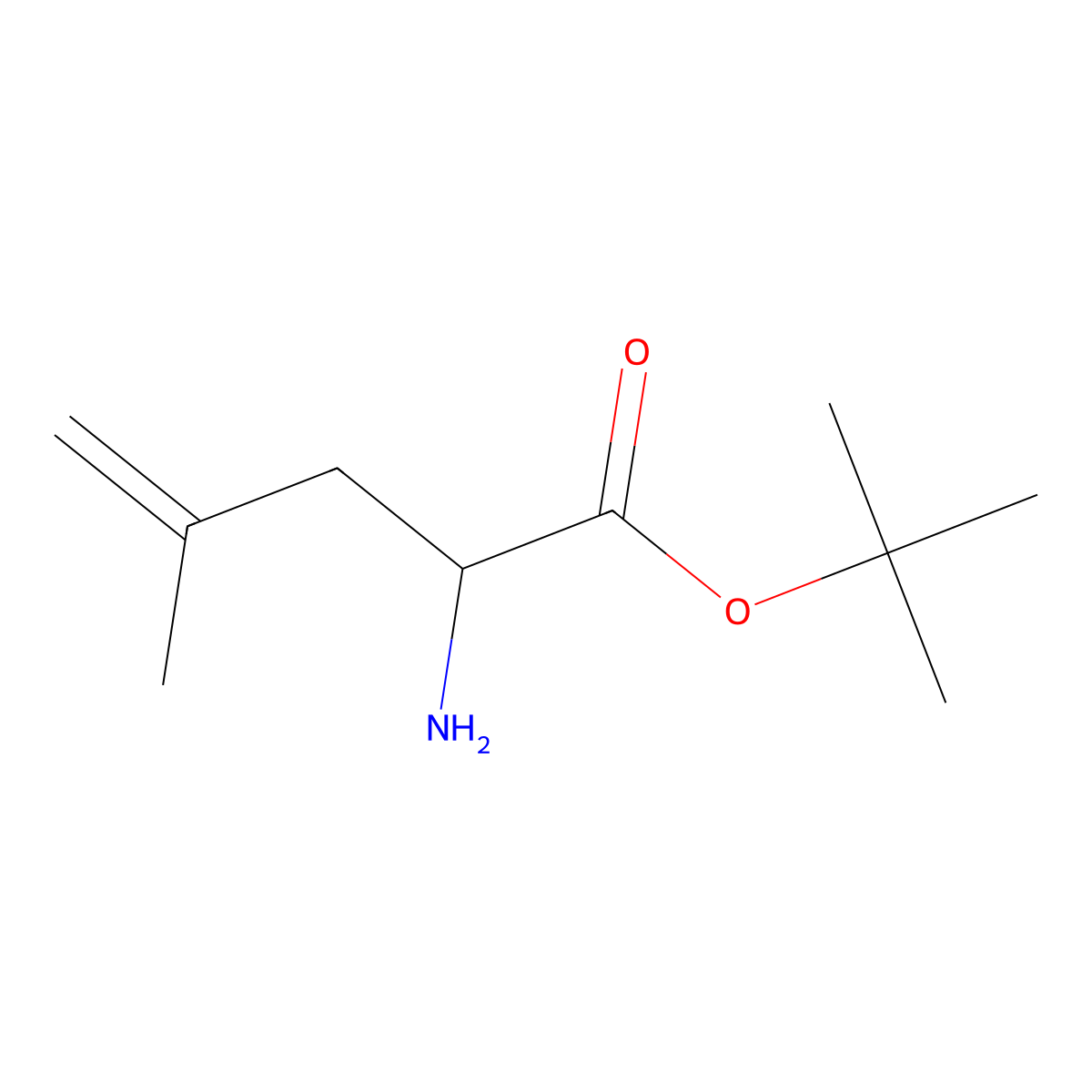 Tert-butyl 2-amino-4-methylpent-4-enoate molecular structure, CAS 550346-58-2