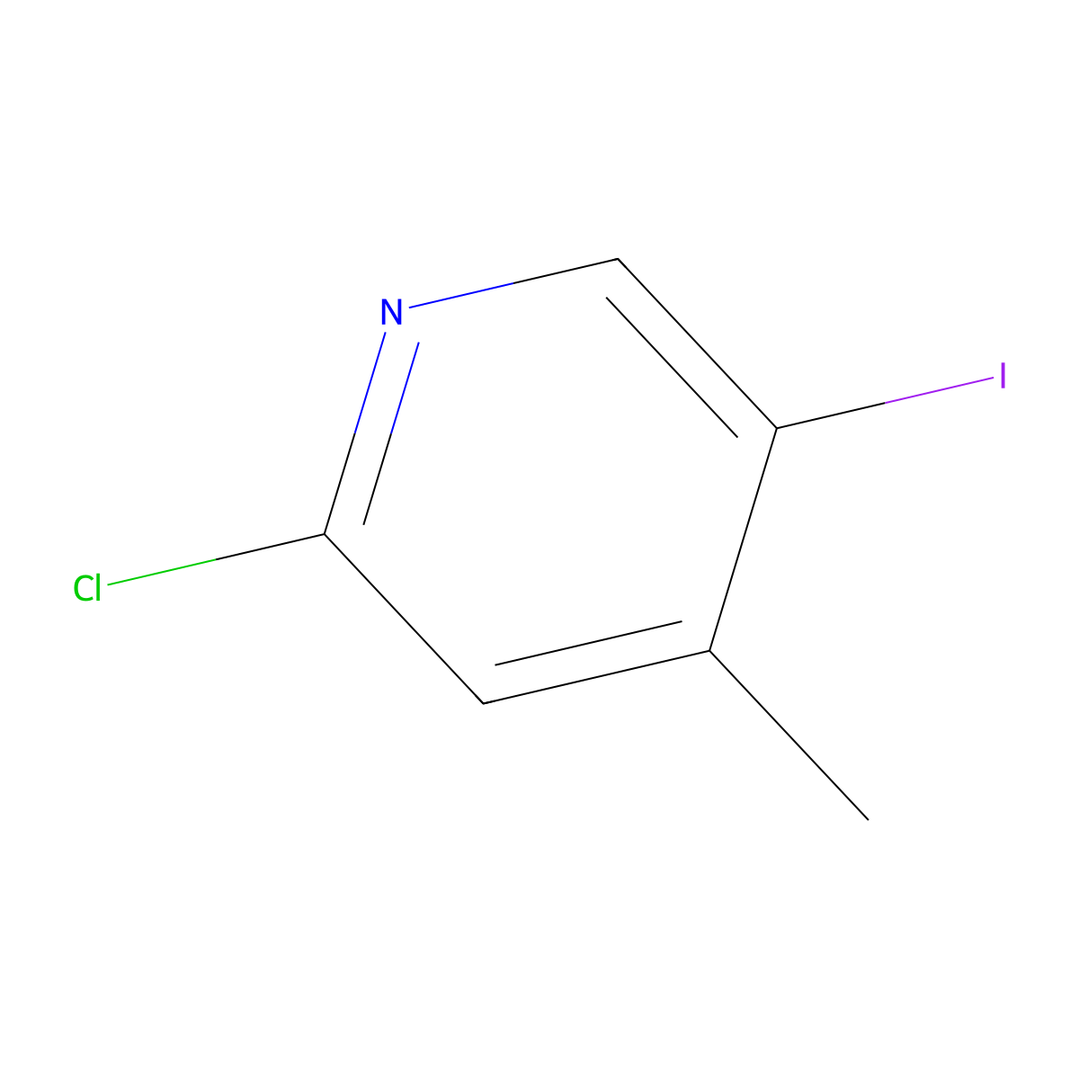 2-Chloro-5-iodo-4-methylpyridine molecular structure, CAS 550347-54-1