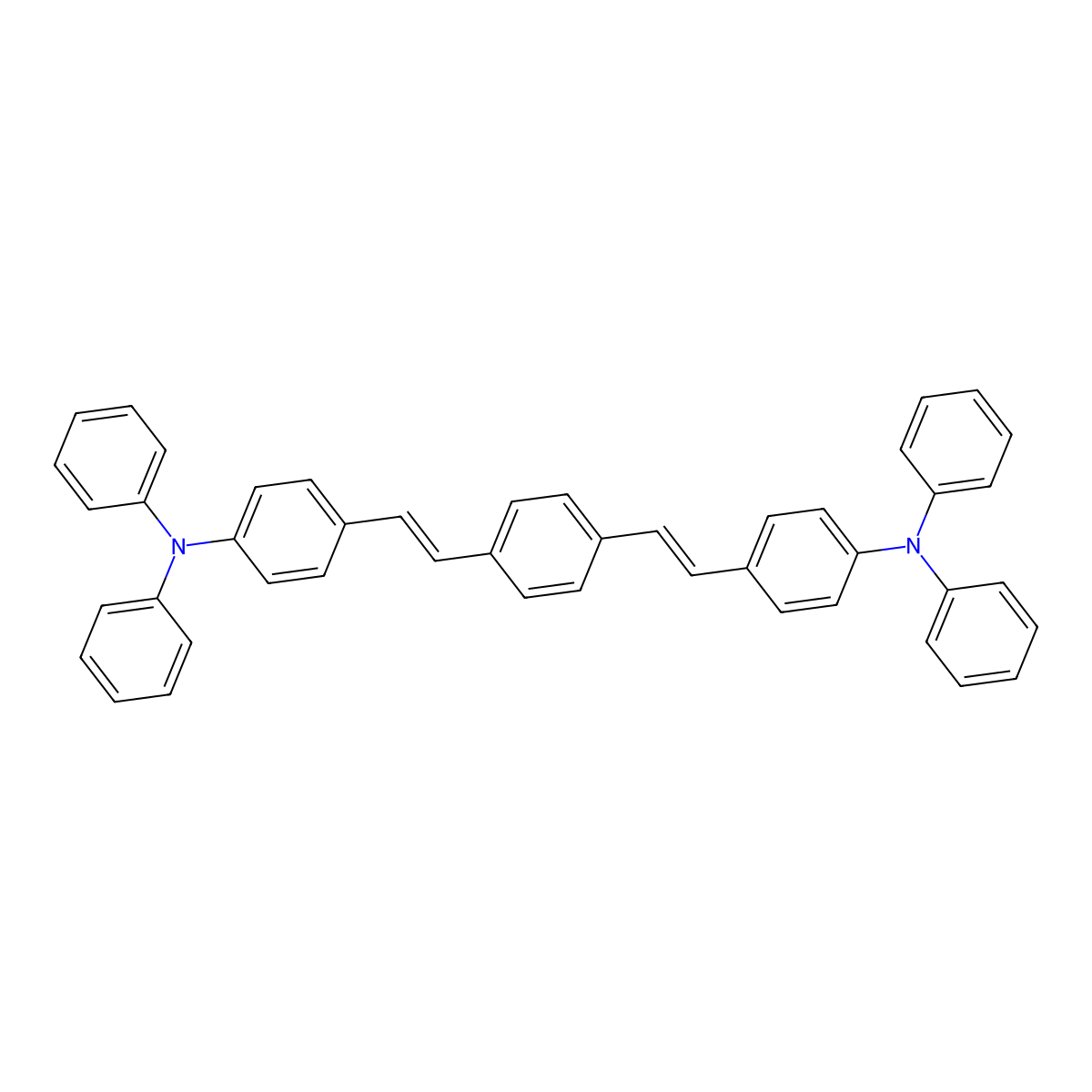1,4-Bis(4-diphenylaminostyryl)benzene molecular structure, CAS 55035-42-2