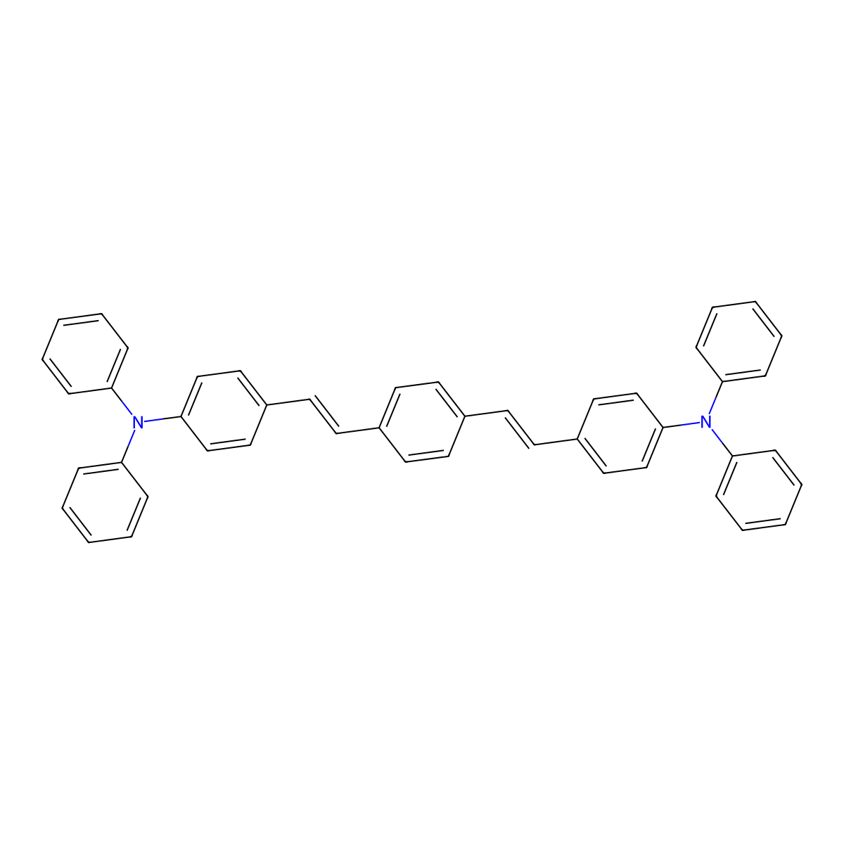 1,4-Bis(4-diphenylaminostyryl)benzene molecular structure, CAS 55035-42-2