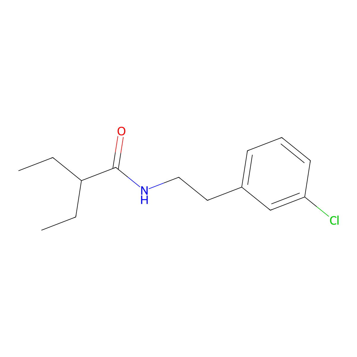 N-[2-(3-chlorophenyl)ethyl]-2-ethylbutanamide molecular structure, CAS 550350-73-7