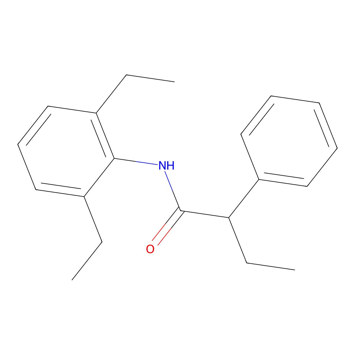 N-(2,6-diethylphenyl)-2-phenylbutanamide molecular structure, CAS 550350-88-4