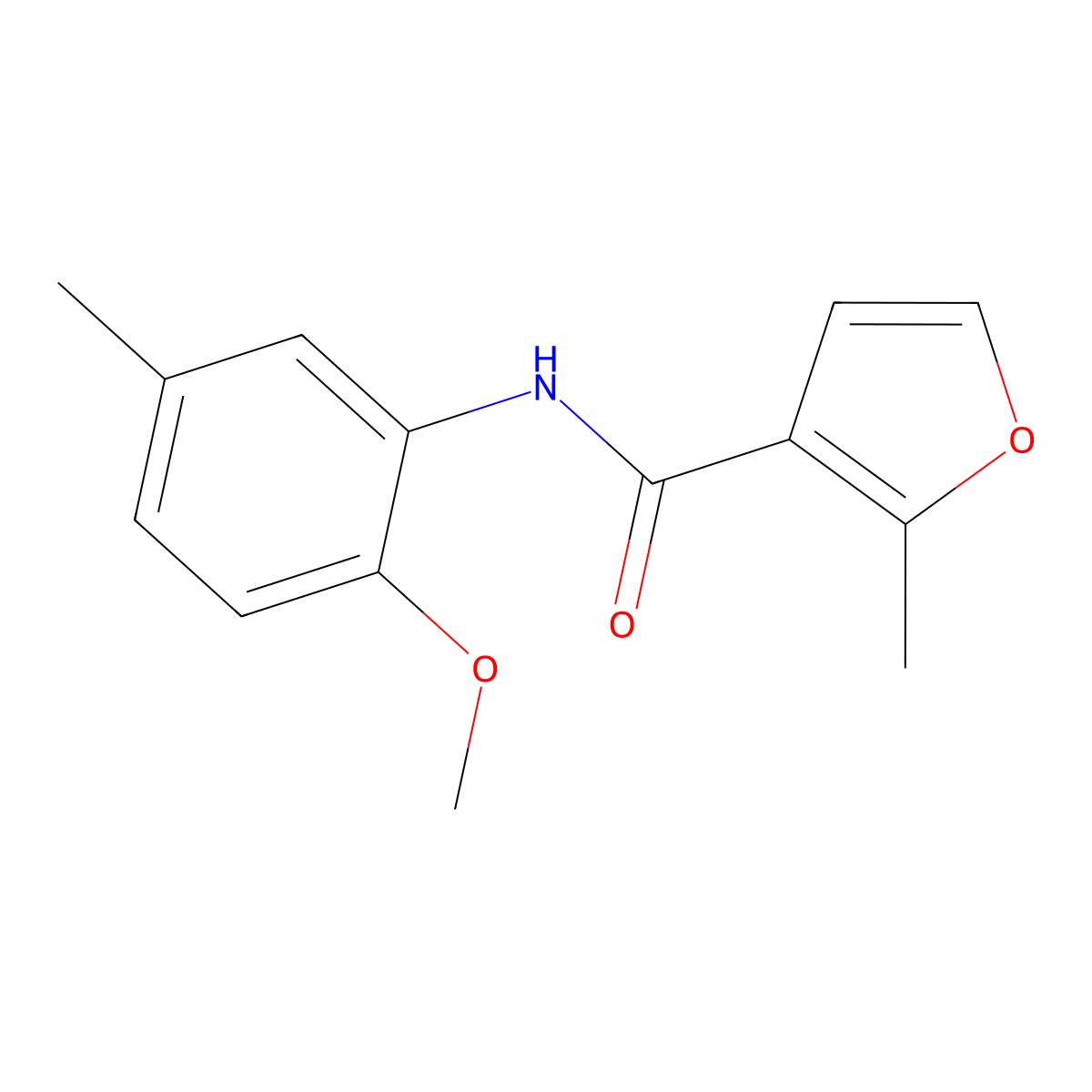 N-(2-methoxy-5-methylphenyl)-2-methylfuran-3-carboxamide molecular structure, CAS 550351-24-1