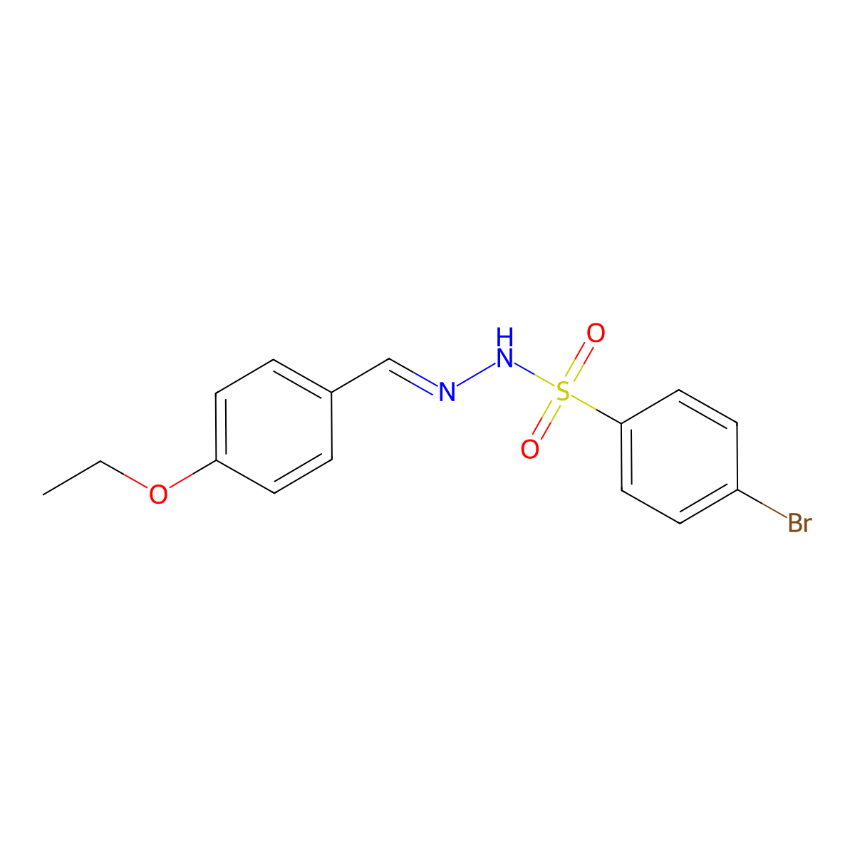 4-bromo-N'-(4-ethoxybenzylidene)benzenesulfonohydrazide molecular structure, CAS 550352-26-6