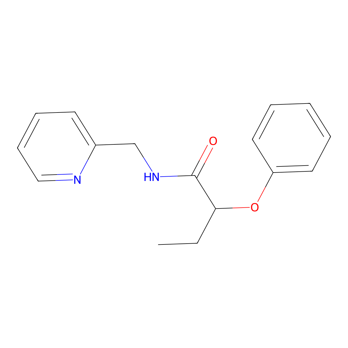 2-phenoxy-N-(pyridin-2-ylmethyl)butanamide molecular structure, CAS 550353-26-9