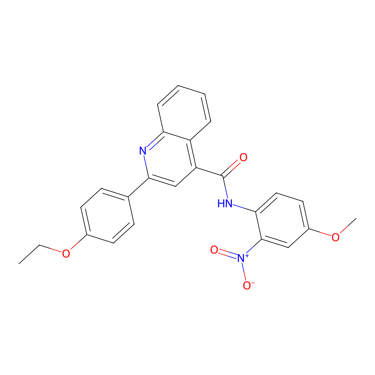 2-(4-ethoxyphenyl)-N-(4-methoxy-2-nitrophenyl)quinoline-4-carboxamide molecular structure, CAS 550353-69-0