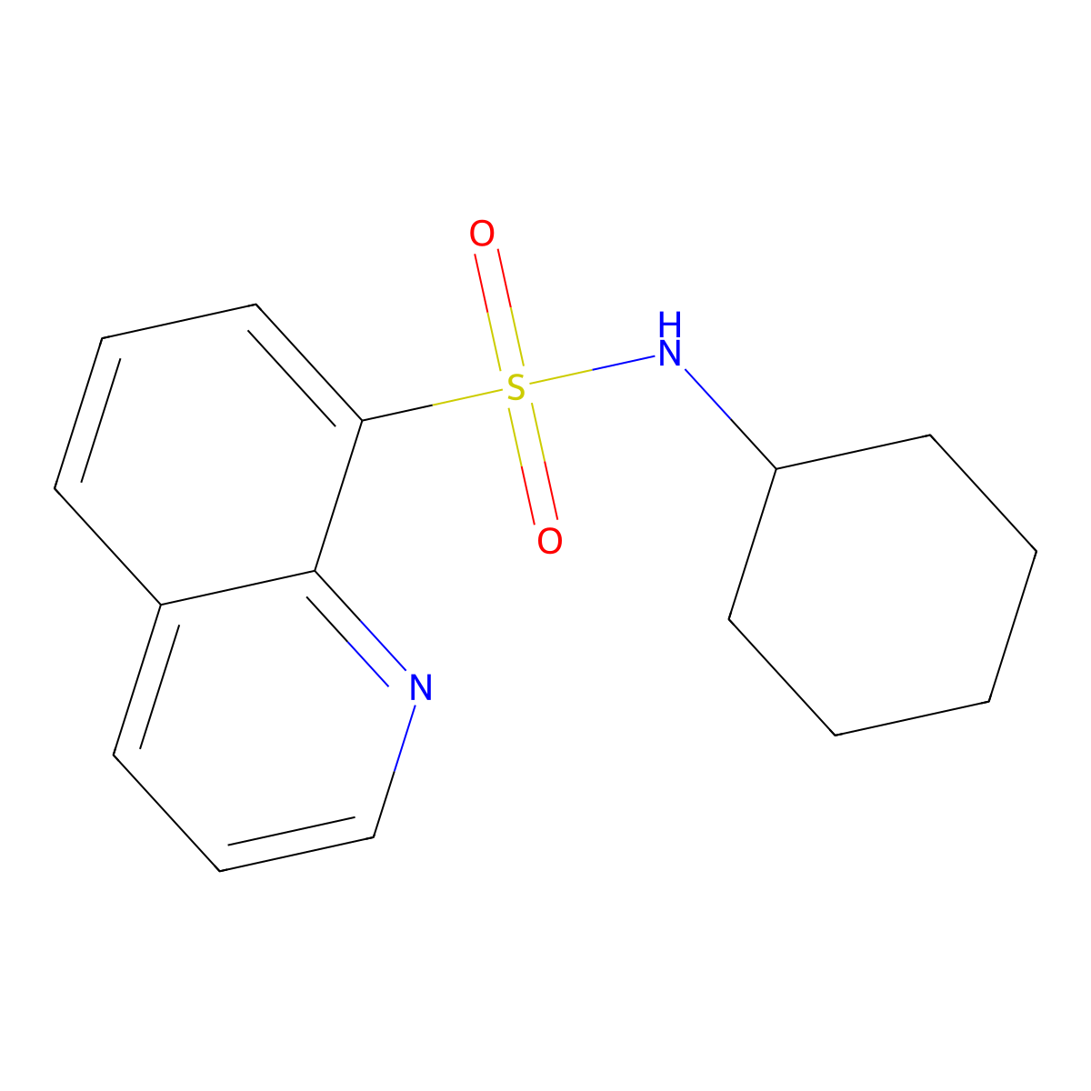 N-cyclohexylquinoline-8-sulfonamide molecular structure, CAS 550354-42-2