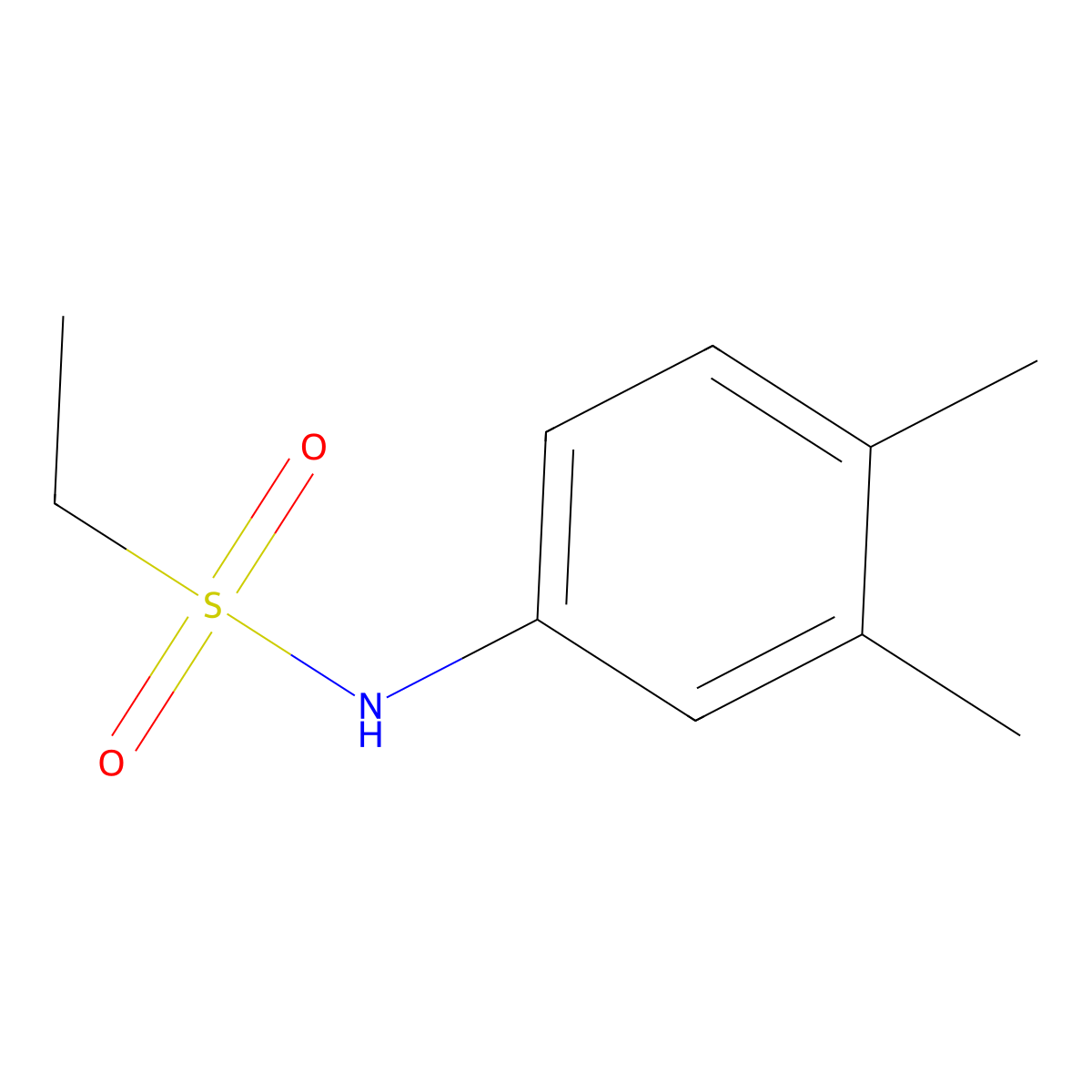N-(3,4-dimethylphenyl)ethanesulfonamide molecular structure, CAS 550355-01-6