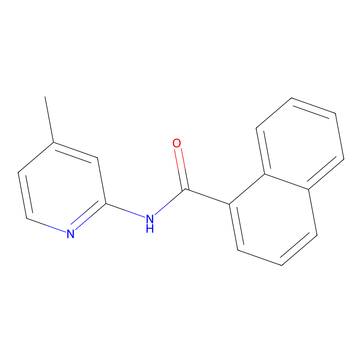 N-(4-methylpyridin-2-yl)naphthalene-1-carboxamide molecular structure, CAS 550355-28-7