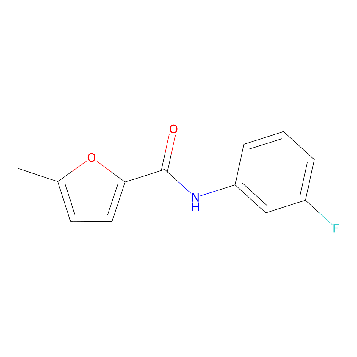 N-(3-fluorophenyl)-5-methylfuran-2-carboxamide molecular structure, CAS 550355-35-6