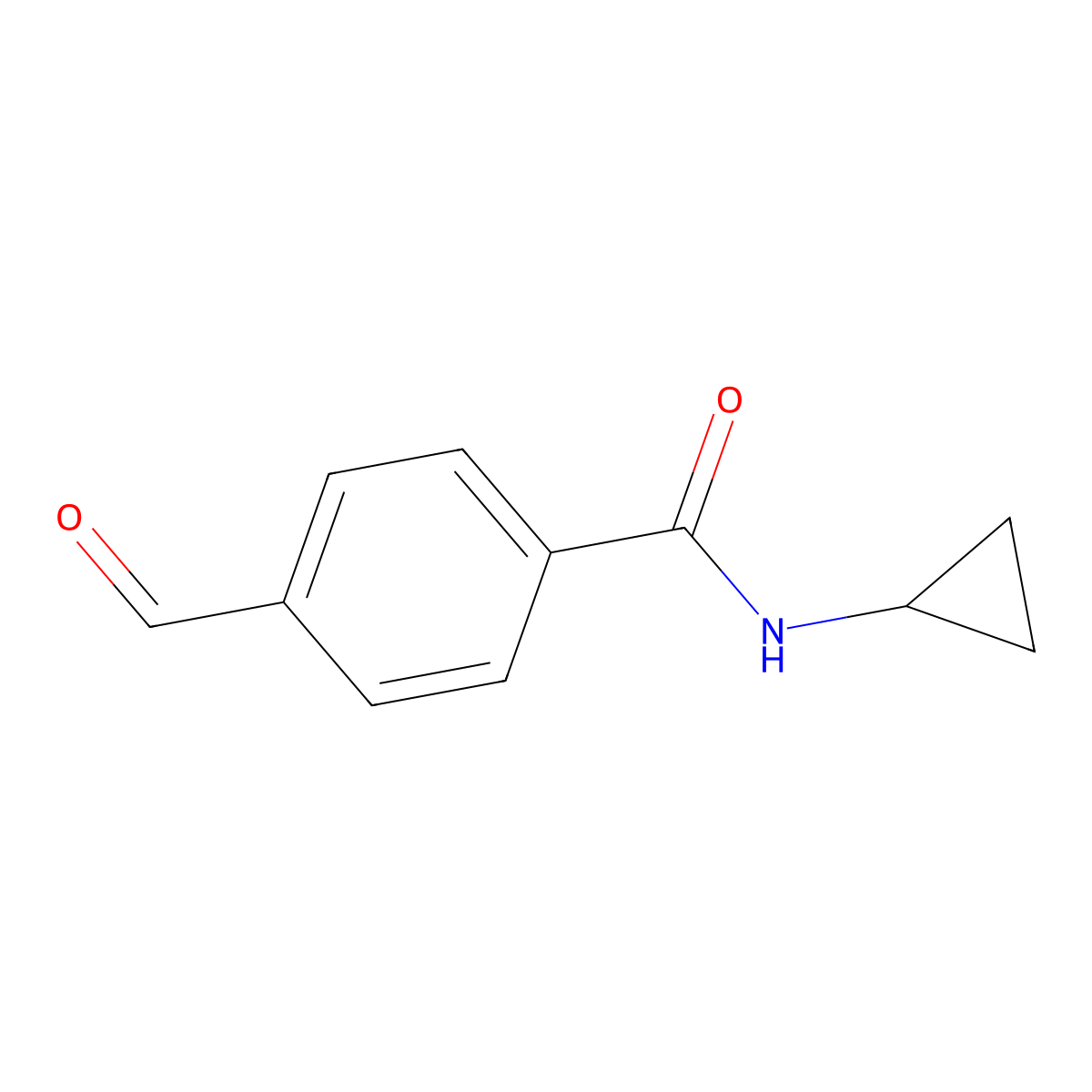 N-cyclopropyl-4-formylbenzamide molecular structure, CAS 550363-79-6