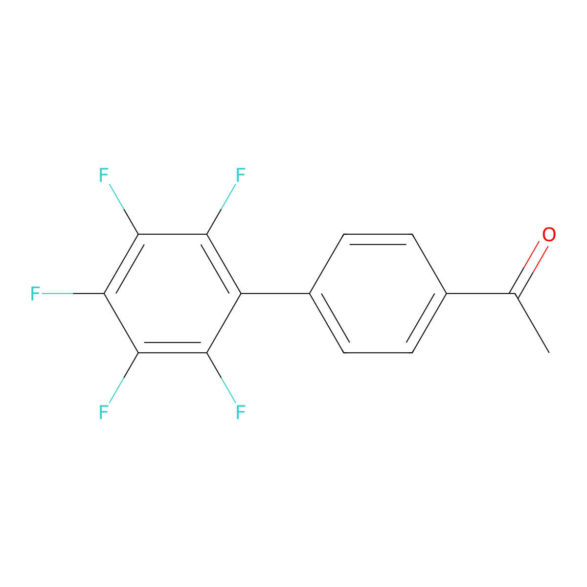 1-(2',3',4',5',6'-Pentafluoro[1,1'-biphenyl]-4-yl) ethanone molecular structure, CAS 550366-98-8