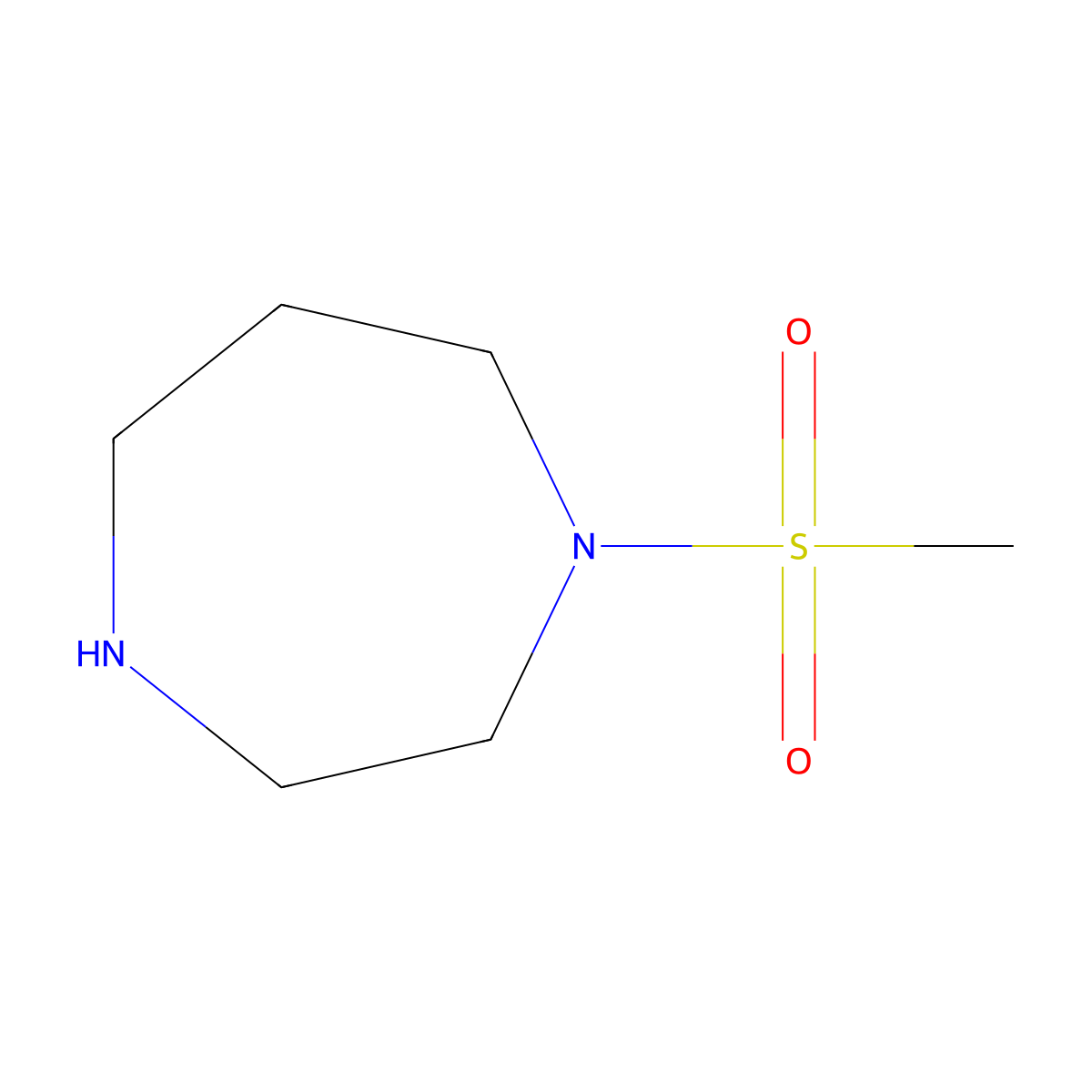1-(Methylsulfonyl)-1,4-diazepane molecular structure, CAS 550369-26-1