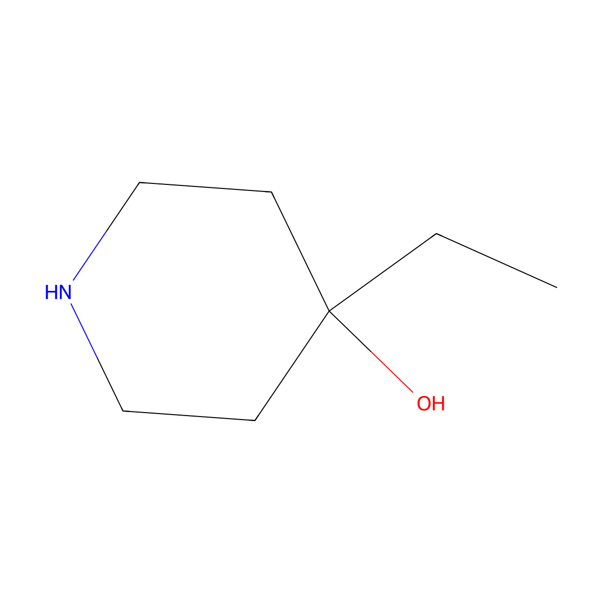 4-Ethylpiperidin-4-ol molecular structure, CAS 550369-44-3