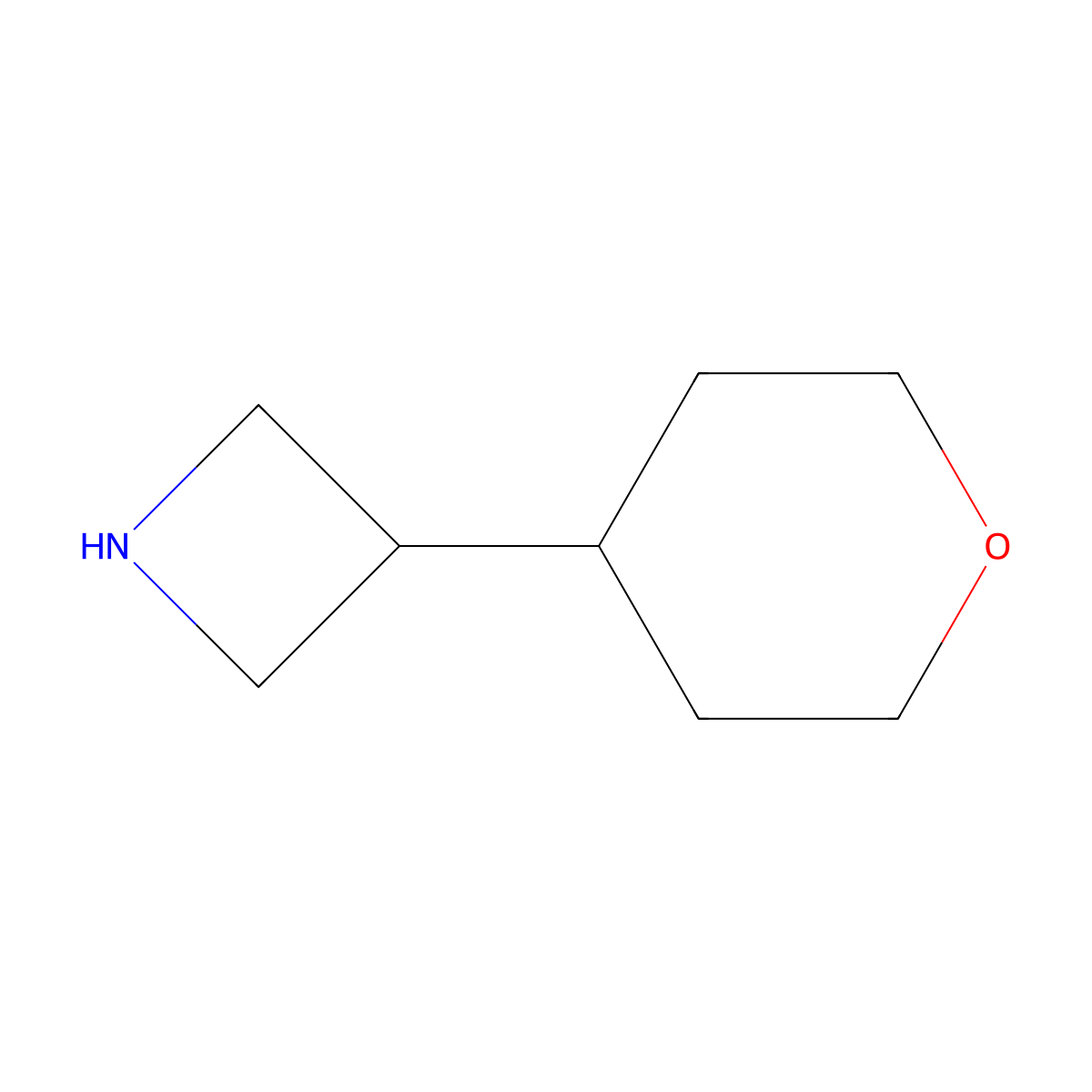 3-(tetrahydro-2H-pyran-4-yl)azetidine molecular structure, CAS 550369-51-2