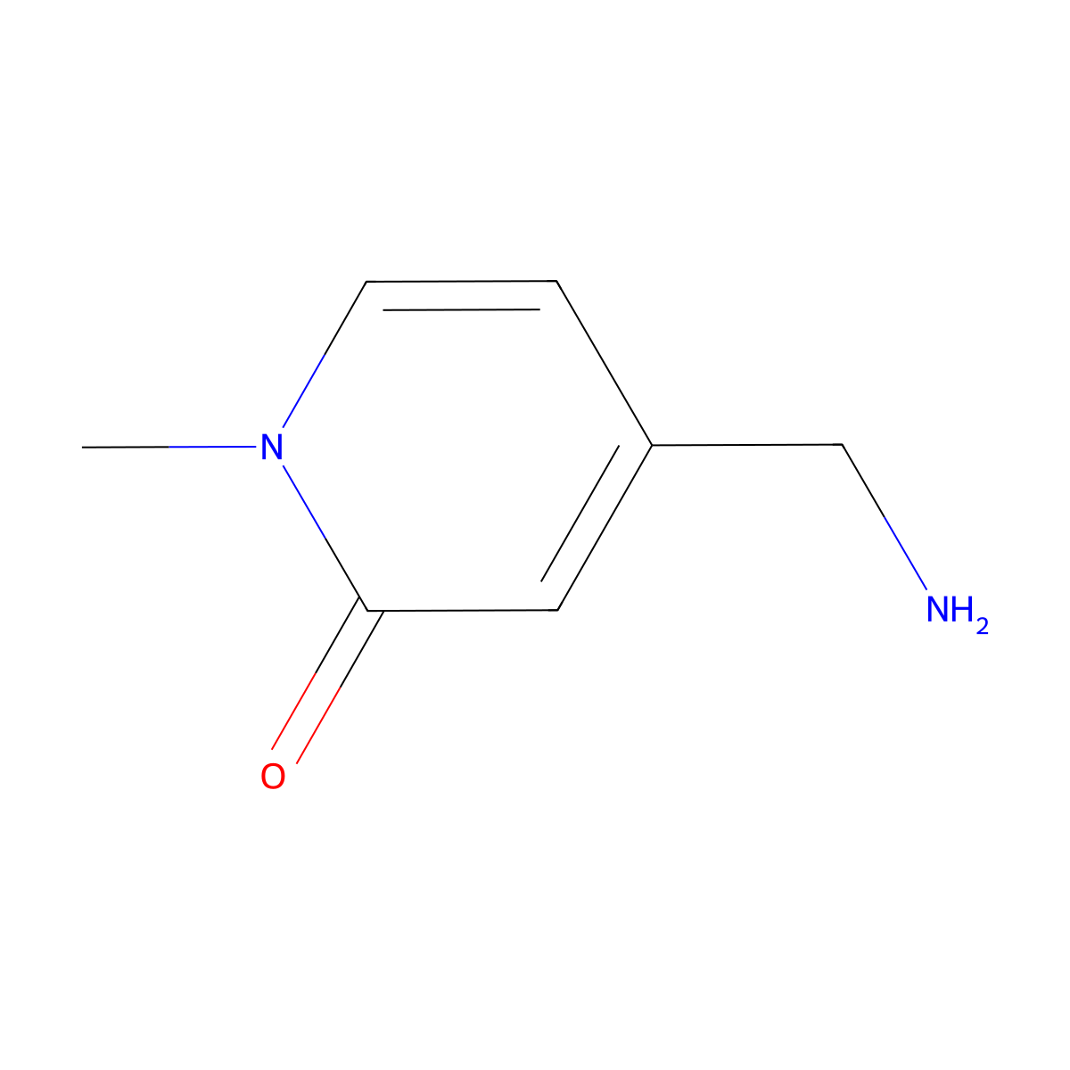 4-(Aminomethyl)-1-methyl-2(1H)-pyridinone molecular structure, CAS 550369-61-4