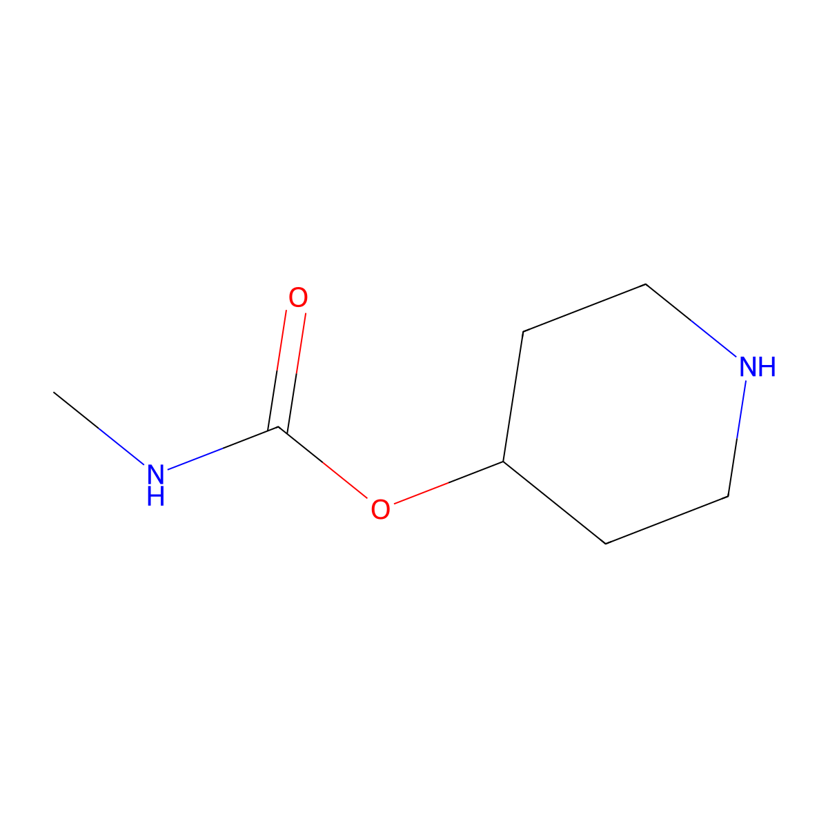 piperidin-4-yl N-methylcarbamate molecular structure, CAS 550369-97-6