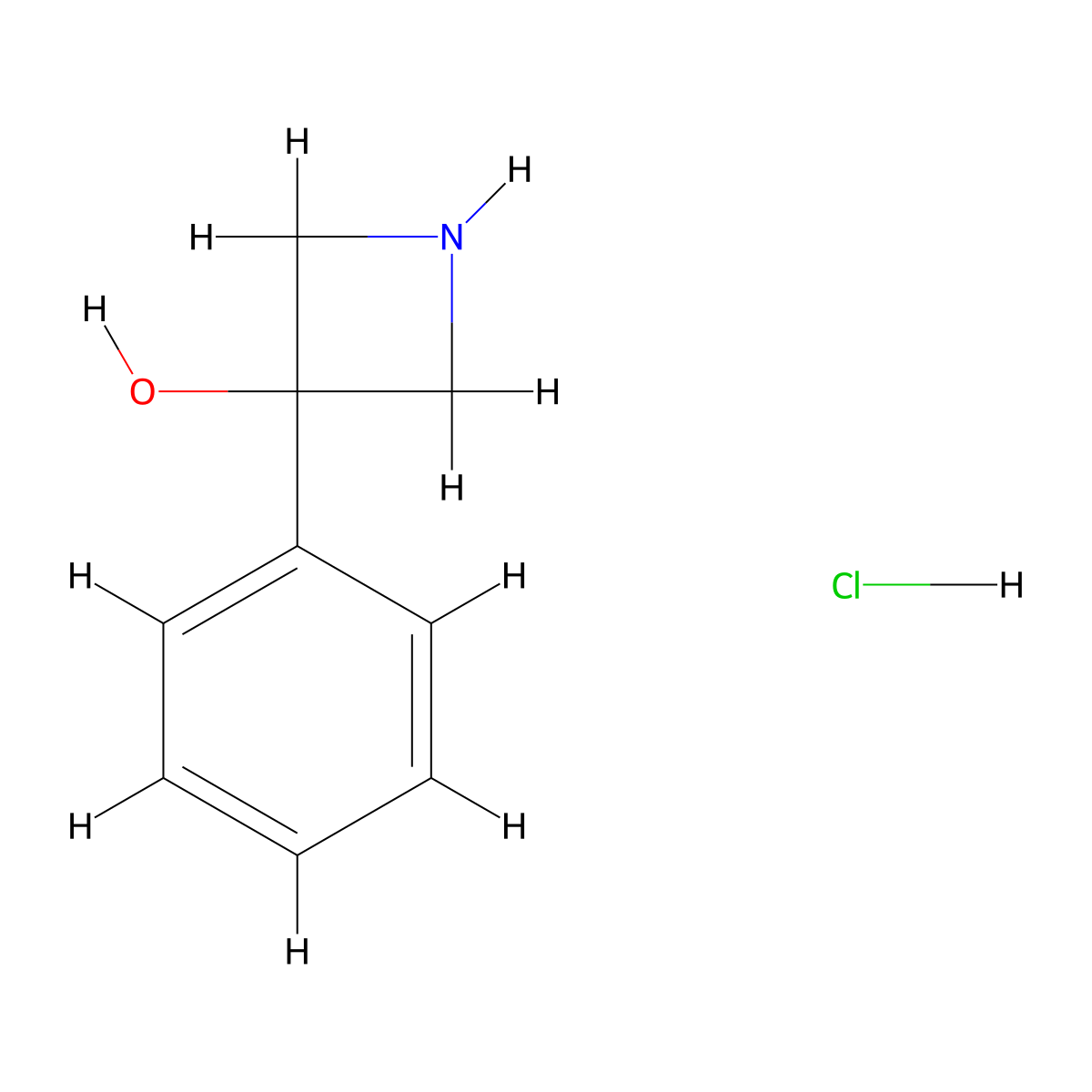 3-Phenylazetidin-3-ol hydrochloride molecular structure, CAS 550370-15-5