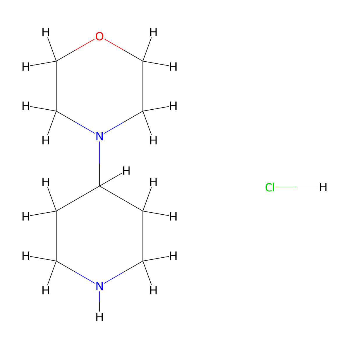 4-(Piperidin-4-yl)morpholine hydrochloride molecular structure, CAS 550370-31-5