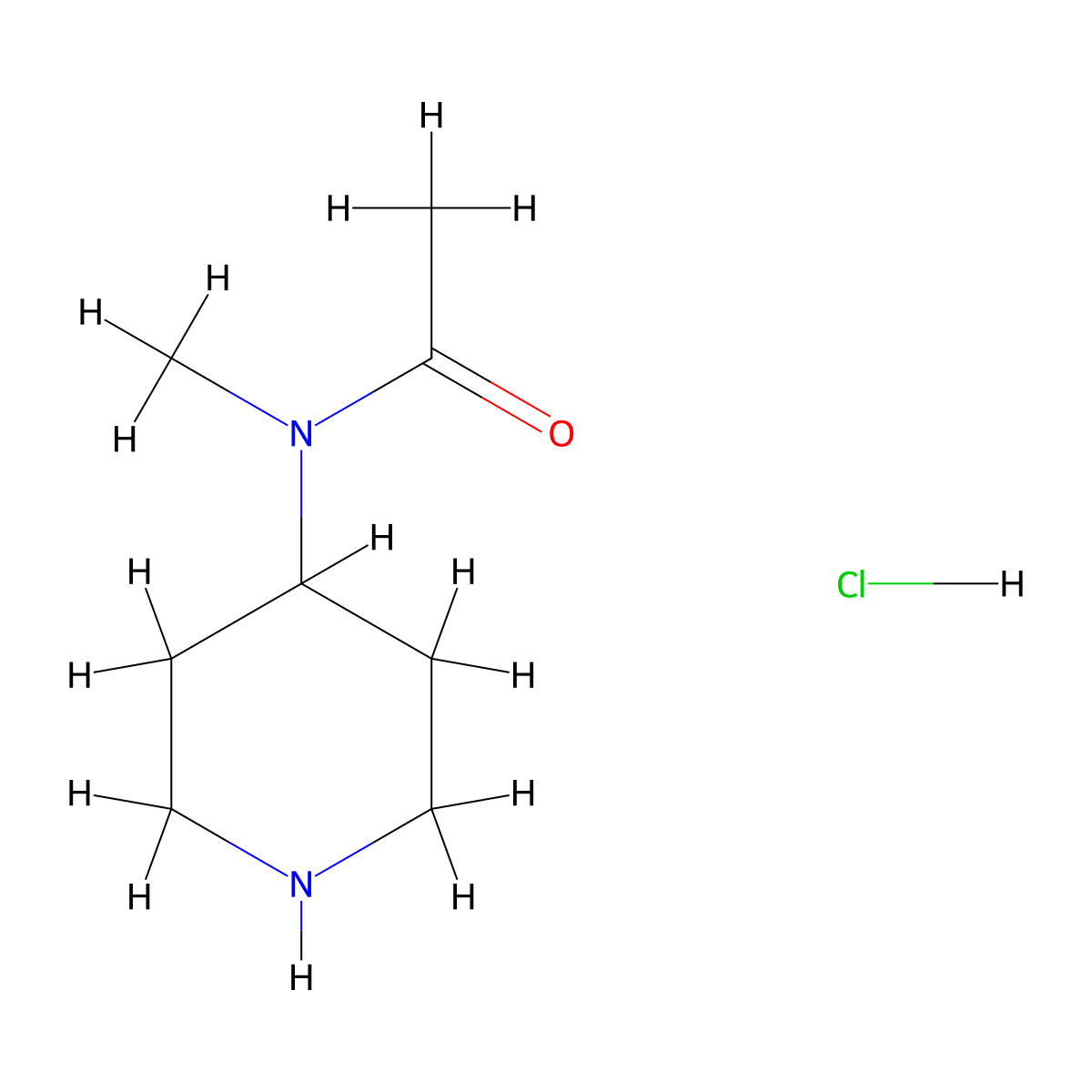N-methyl-N-(piperidin-4-yl)acetamide hydrochloride molecular structure, CAS 550370-51-9